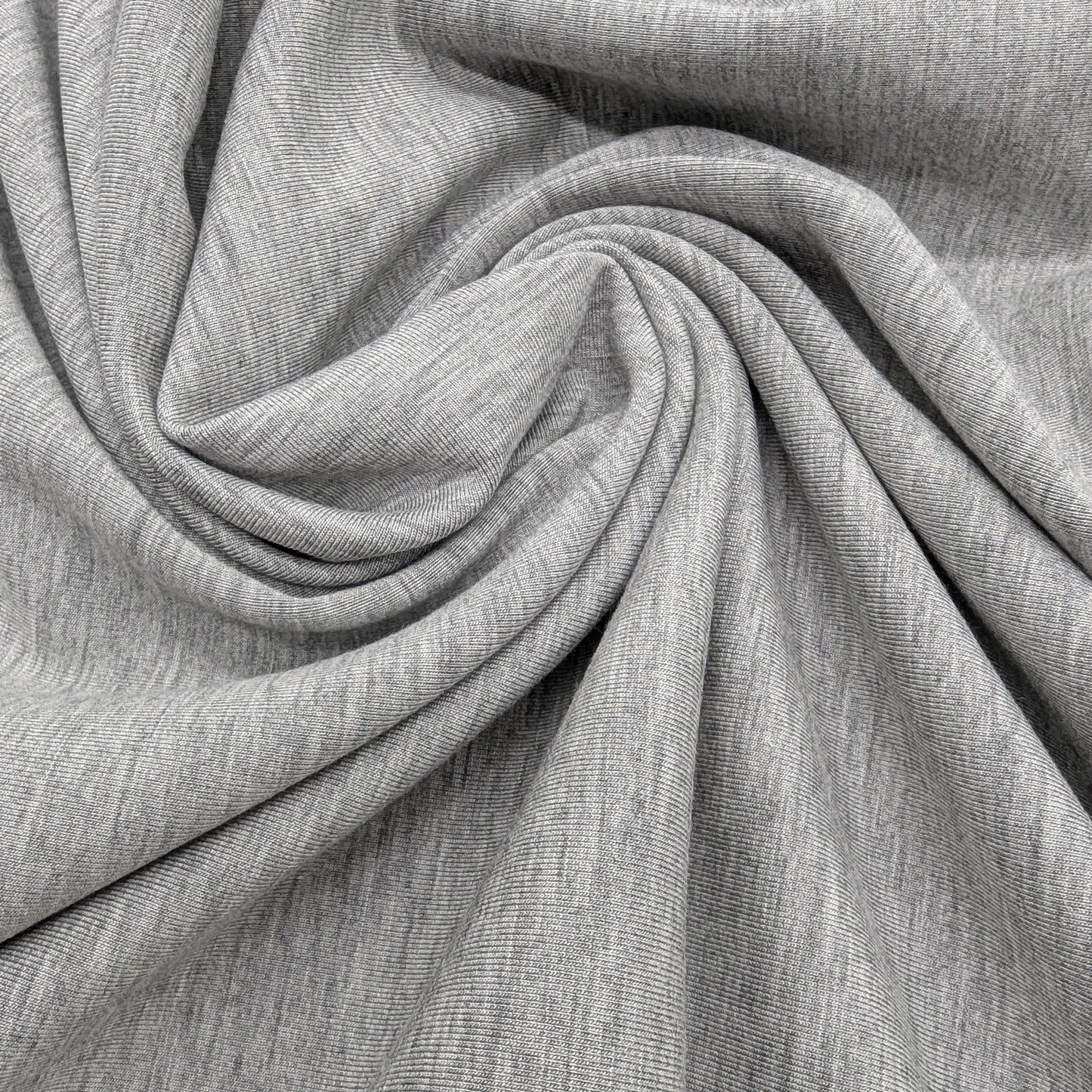Jersey (Punto Milano), Hellgrau Melange · 130 cm 420g/m2