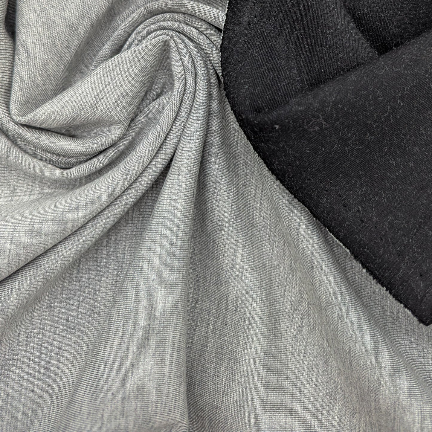 Jersey (Punto Milano), Hellgrau Melange · 130 cm 420g/m2