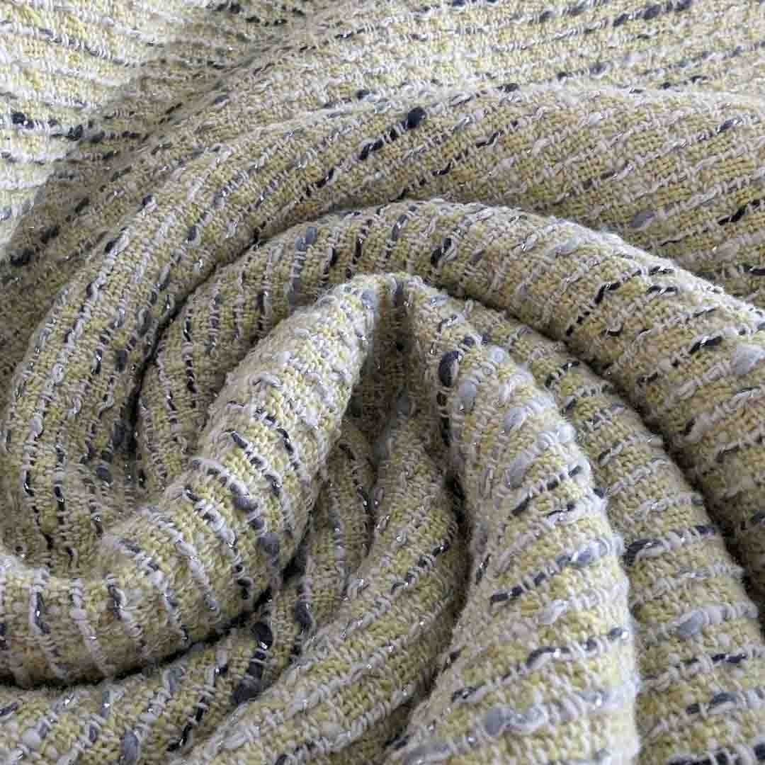 Tweed gelbmetallic von der Alm 50 cm x 150 cm