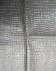 Kunstleder Kroko-Prägung weiß silber 65 cm x 45 cm
