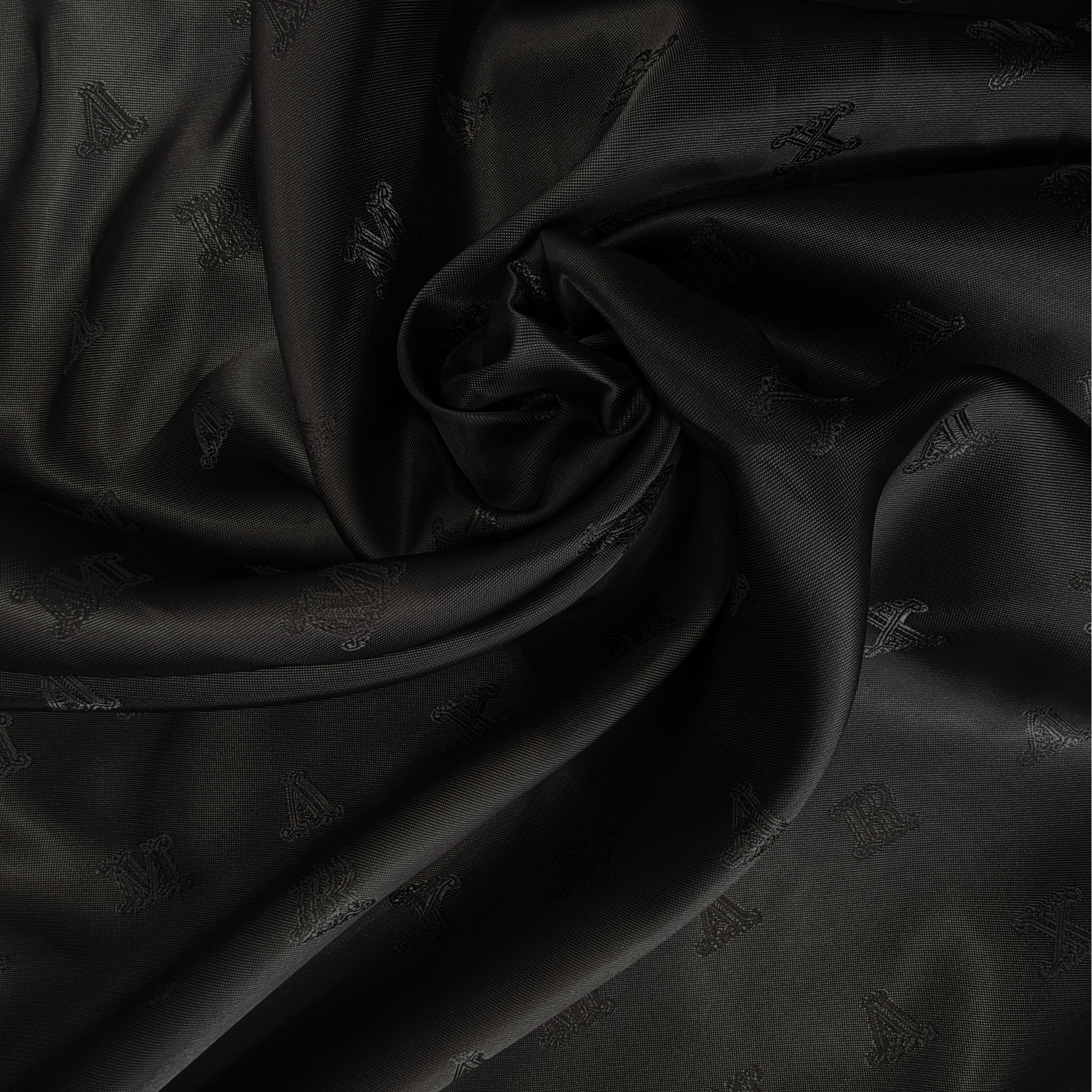 M*x M*ra Designerstoff – Deadstock Viskosefutterstoff in Basisfarbe Pantone Schwarz Uni | 140 cm | M6X2X07