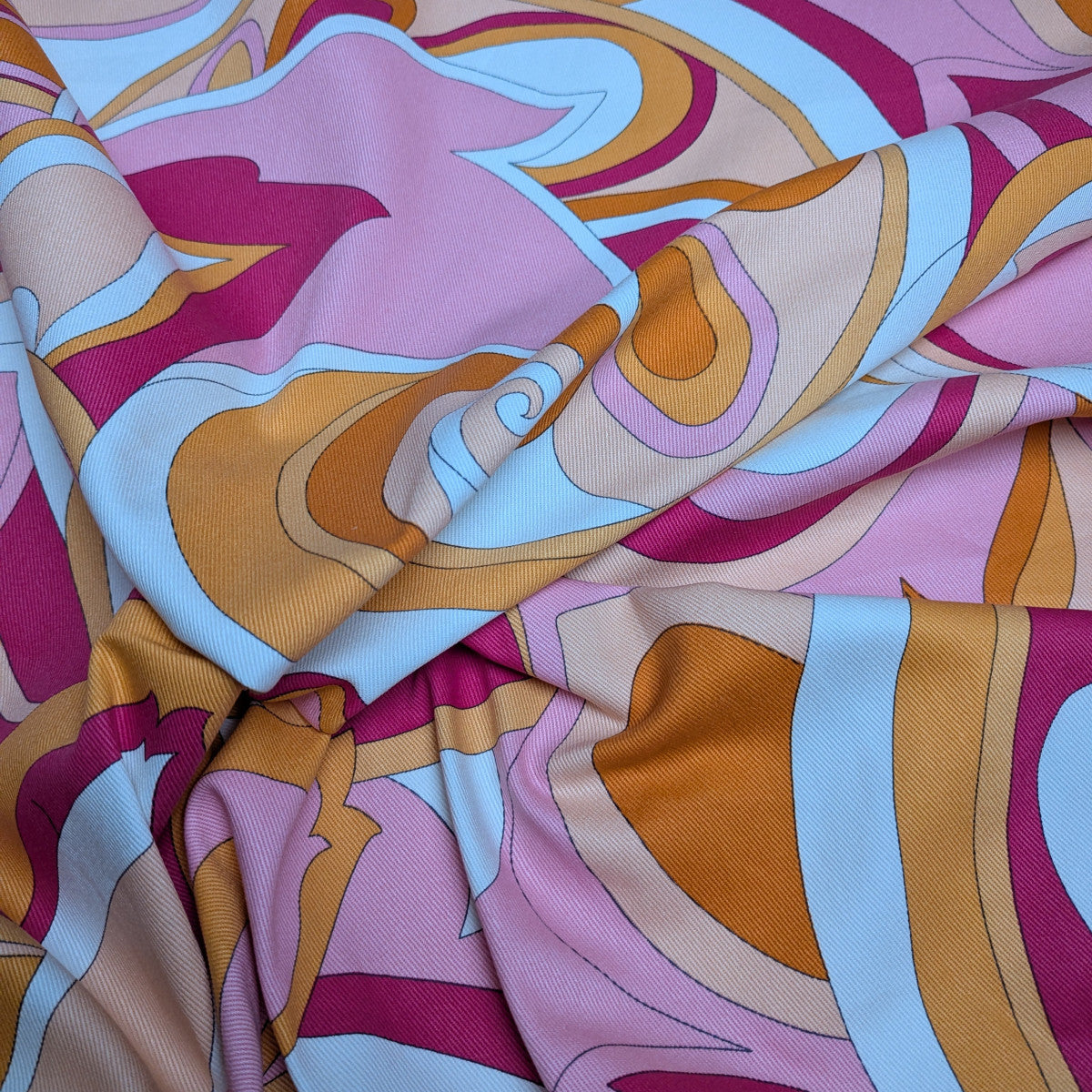 Denim · Baumwolle · Pucci · Farbe: pinktöne · 150 cm · 340 g/m² · Meterware