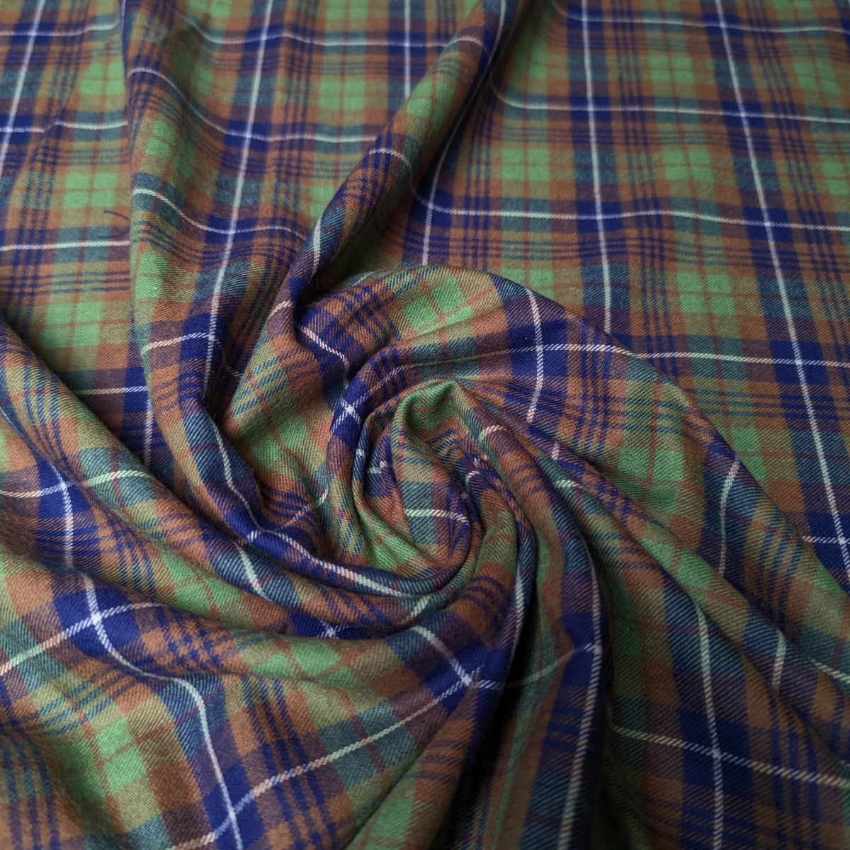 Meterware · Flanell · Baumwolle · Pantone Kiwi · 150 cm