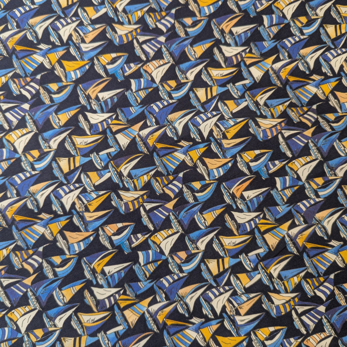 Poplin · Baumwolle · Schiffe · Farbe: Blautöne · 140 cm · Meterware