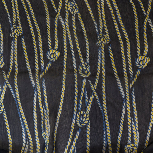 Chiffon · Viskose · Maritim · Farbe: Dunkelblau · 135 cm · 70 g/m² · Meterware