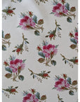 Deadstock Crepe de Chine Seide, – Elfenbein Blumenprint (Breite 140 cm) (SEI101R)