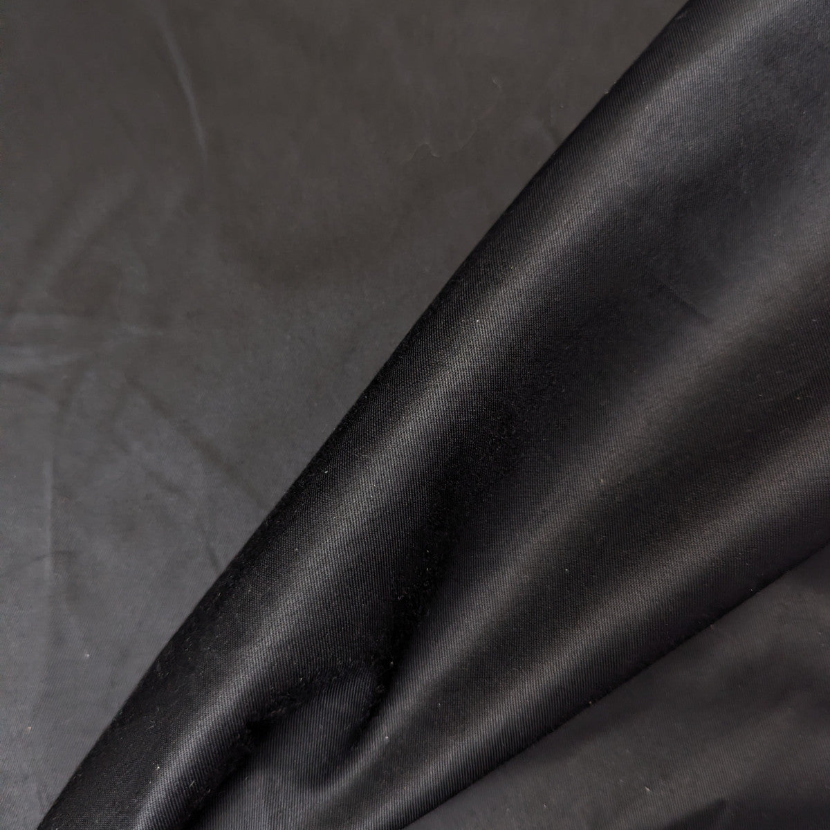 Gabardine · Beschichtet · Baumwolle · Uni · Schwarz · 140 cm · 270 g/m² · Meterware