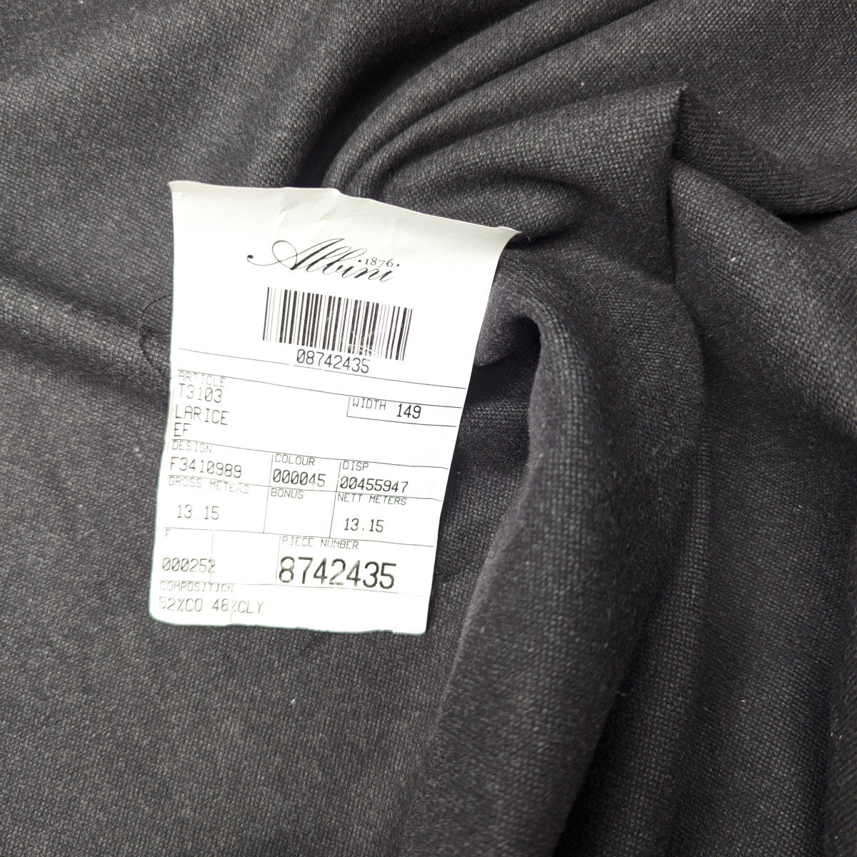 Flanell, Baumwolle, Pantone Obsidian Albini· 150 cm 230g/m2