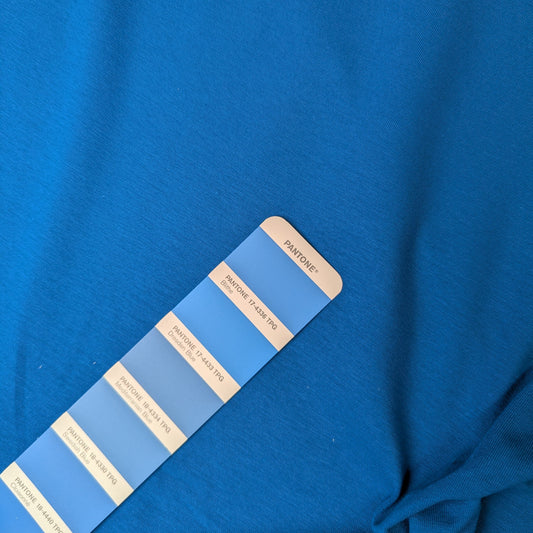 Baumwolle, Jersey, Uni Mediterranean Blue · 160 cm 190g/m2