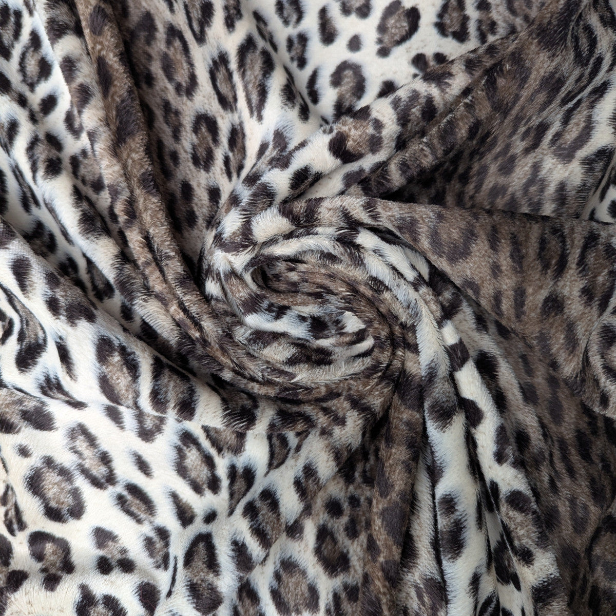 Mantelstoff · Baumwolle/Polyester · Leopardenmuster · Farbe: Brauntöne · 130 cm · 270 g/m² · Meterware