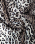 M2X2X4 Marzotto Mantelstoff Fake Fur, ca 2 mm Haarlänge Leo Stoffbreite 130 cm