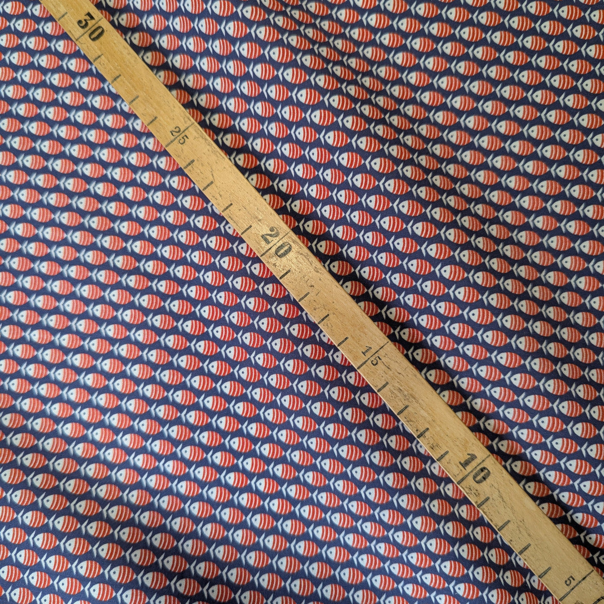 Poplin · Baumwolle · Floral · Farbe: Dunkelblau · 140 cm · 100 g/m² · Meterware