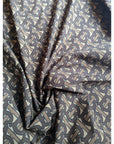 B*rberry Designerstoff – Deadstock Lycra Monogram-Design Cocoa Mocha | 145 cm | M2X1X10