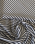C*line Designerstoff – Deadstock Baumwolljersey Basisfarbe Schwarz-Weiß Streifen | 140 cm | M6X6X4