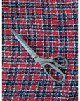 Deadstock Meterware Tweed Viskose-Baumwollmischung – Poppy Red Multicolor, G*cci (Stoffbreite 150 cm) (M9X4X11)
