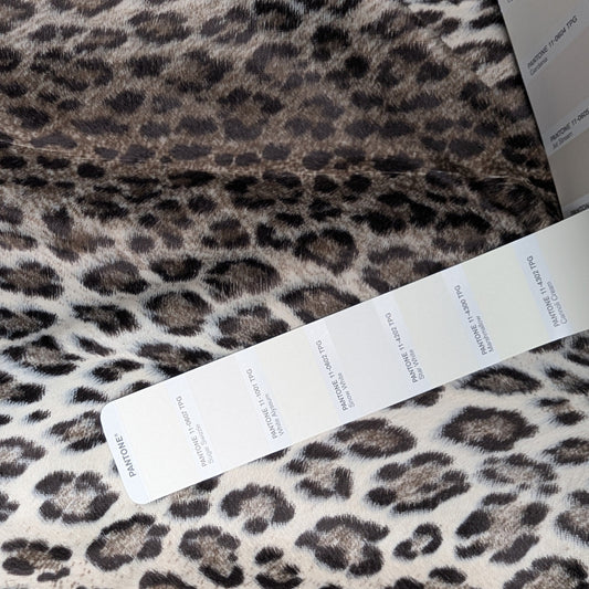Mantelstoff · Baumwolle/Polyester · Leopardenmuster · Farbe: Brauntöne · 130 cm · 270 g/m² · Meterware