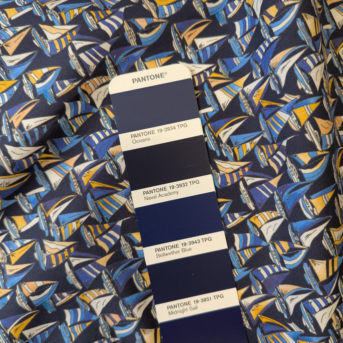 Poplin · Baumwolle · Schiffe · Farbe: Blautöne · 140 cm · Meterware