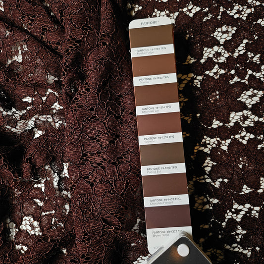 Polyester, Spitze, Brown Stone · 105 cm