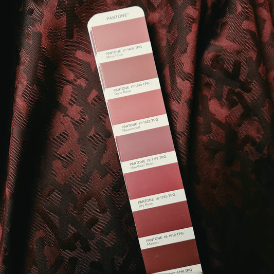 Jacquard · Polyester · Abstrakt · Pantone Dry Rose · 145 cm · 140 g/m² · Meterware