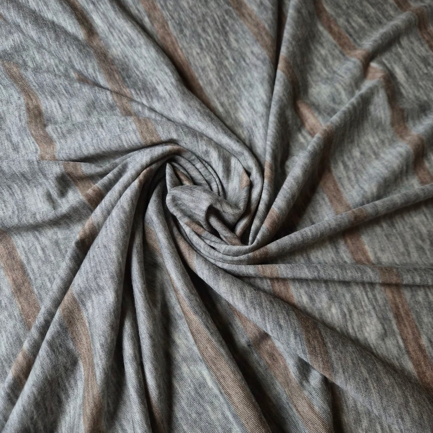 Jersey · Kaschmir · Gestreift · Farbe: Natur · 120 cm · 120 g/m² · Meterware