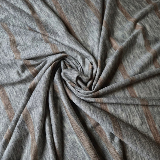 Jersey · Kaschmir · Gestreift · Farbe: Natur · 120 cm · 120 g/m² · Meterware