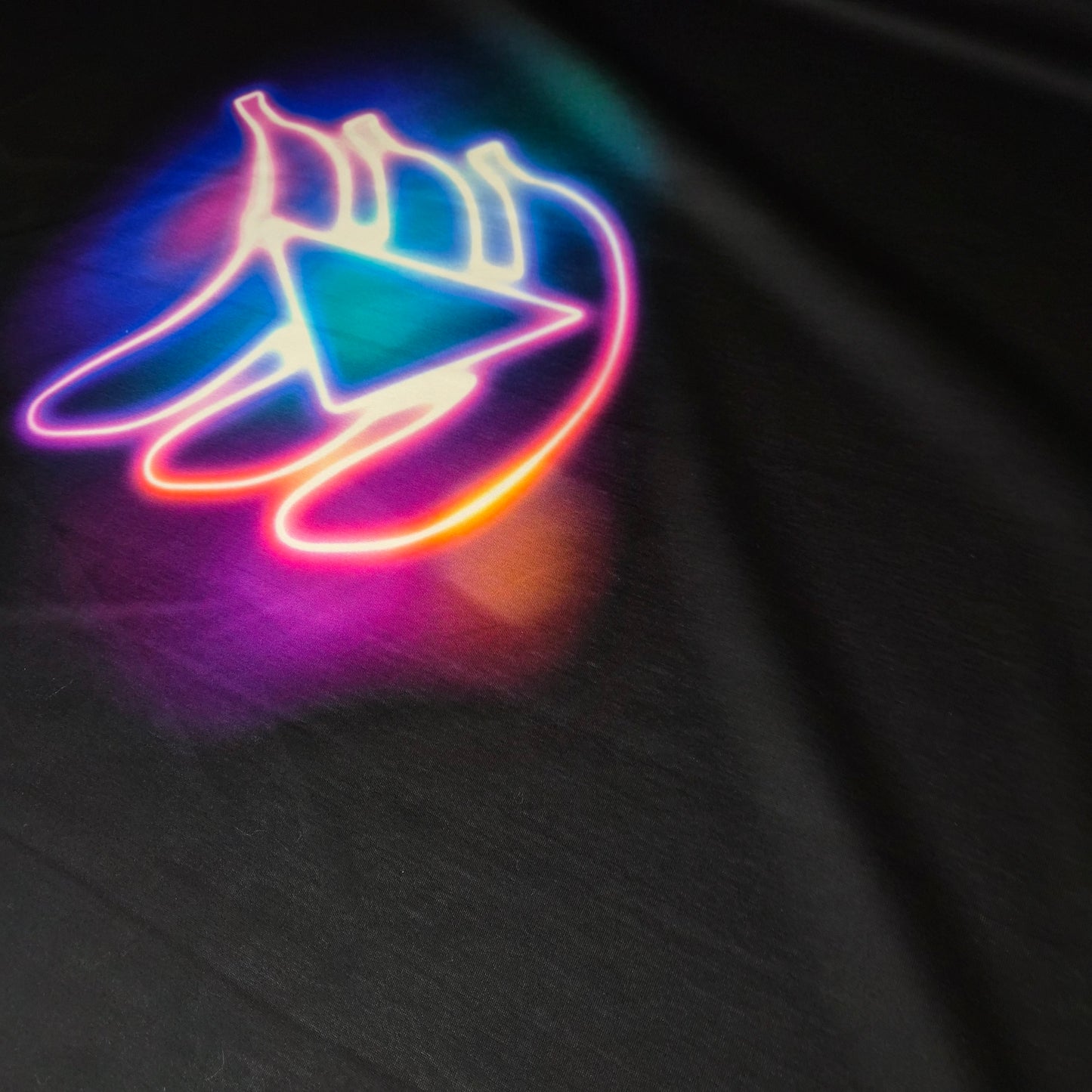 Jersey · Baumwolle · Logo · Schwarz mit Neon · 125 cm × 140 cm · Panel