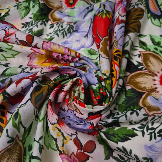 Panel · Poplin · Baumwolle · Floral · Mehrfarbig · 90×150 cm