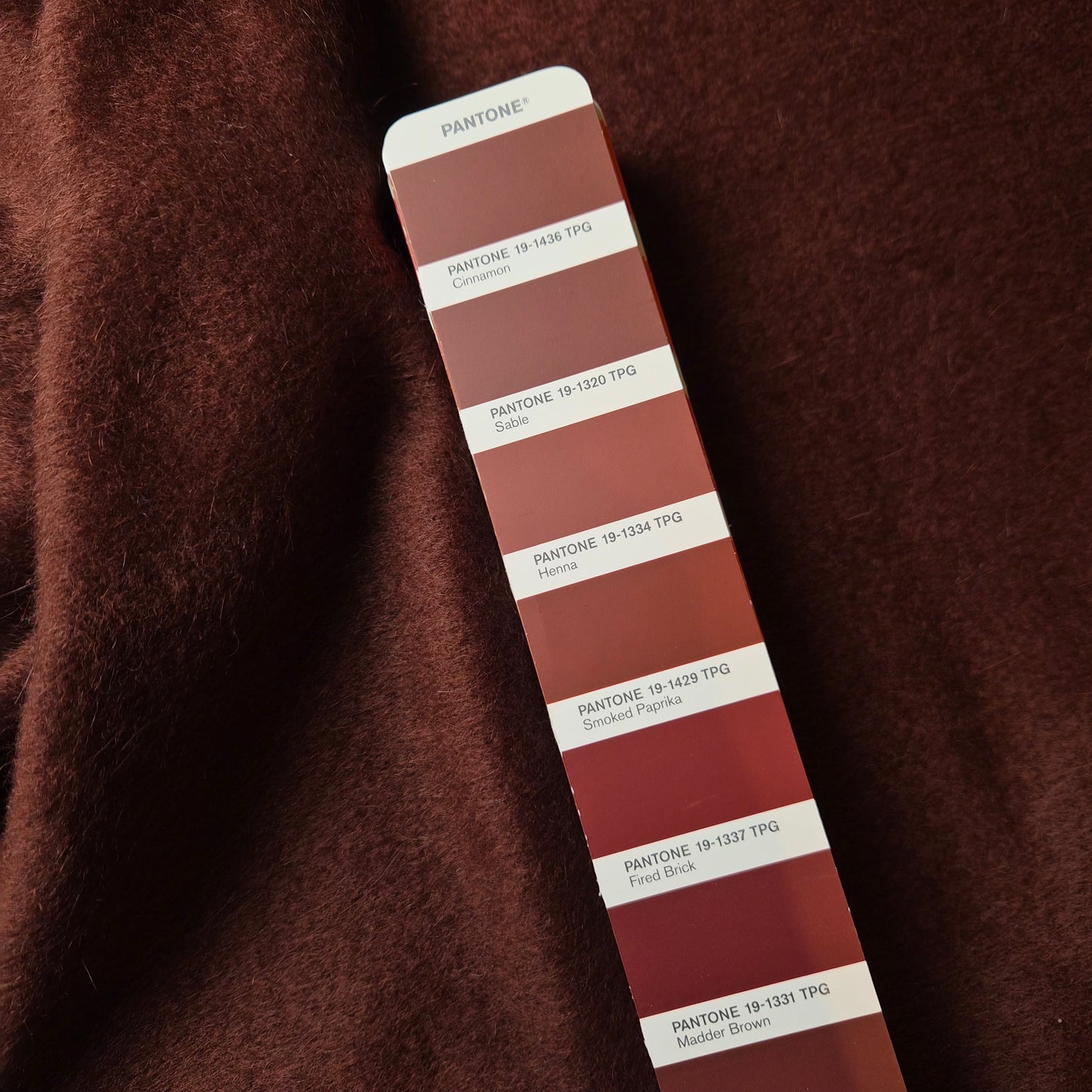 Einzelstück · Mantelstoff · Wolle, Mohair · Pantone Sable · 180×150 cm
