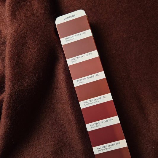 Einzelstück · Mantelstoff · Wolle, Mohair · Pantone Sable · 180×150 cm