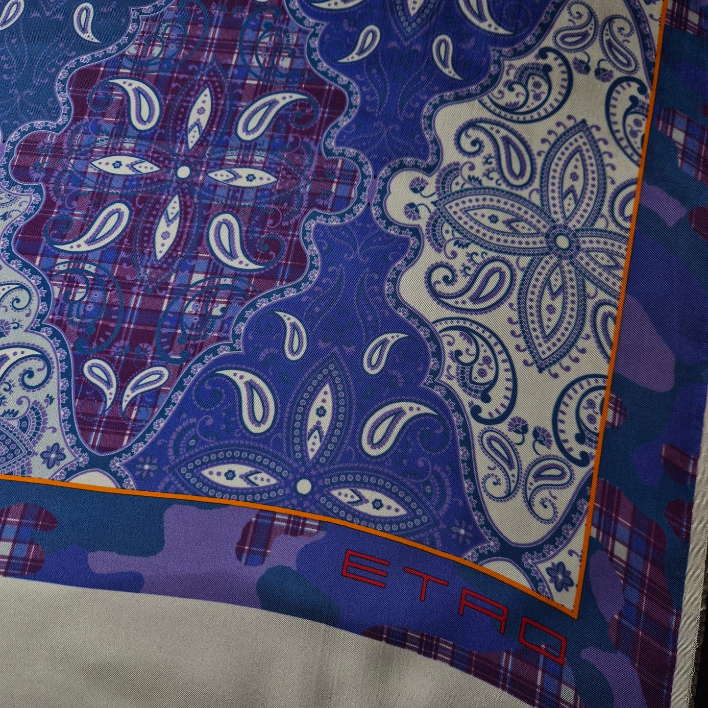 Schalpanel · Twill · Seide · Paisley · 45×45 cm · 10 g/m² · Schalpanel