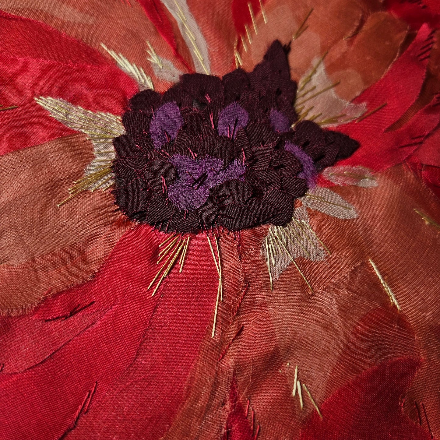Karmesin Mohnblumenmotiv · 21×21 cm