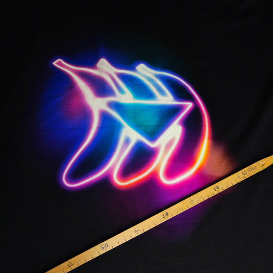 Jersey · Baumwolle · Logo · Schwarz mit Neon · 125 cm × 140 cm · Panel