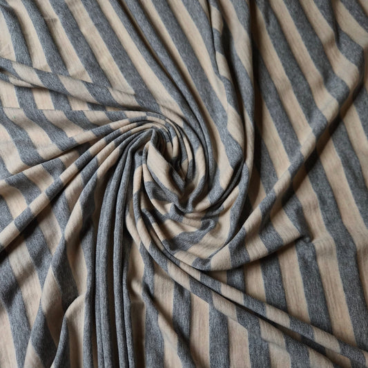 Jersey Baumwolle Modal Muster gestreift Brunello Cucinelli 130 cm breit / M5X1X26 280g/m²