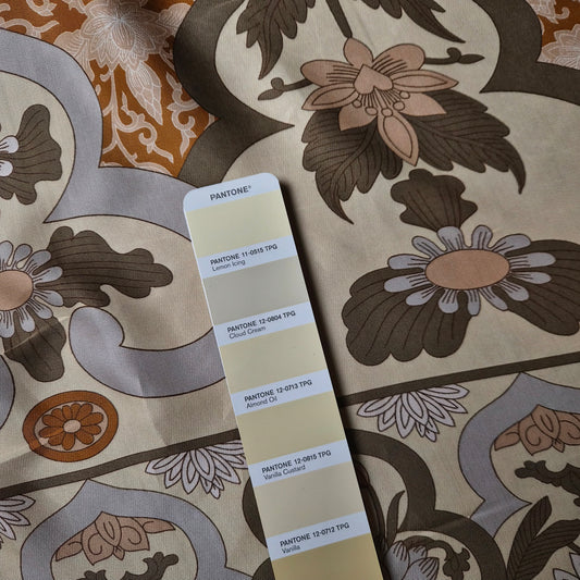 Meterware · Baumwolle, Seide · Pantone Cloud Cream · 140 cm · 110 g/m²