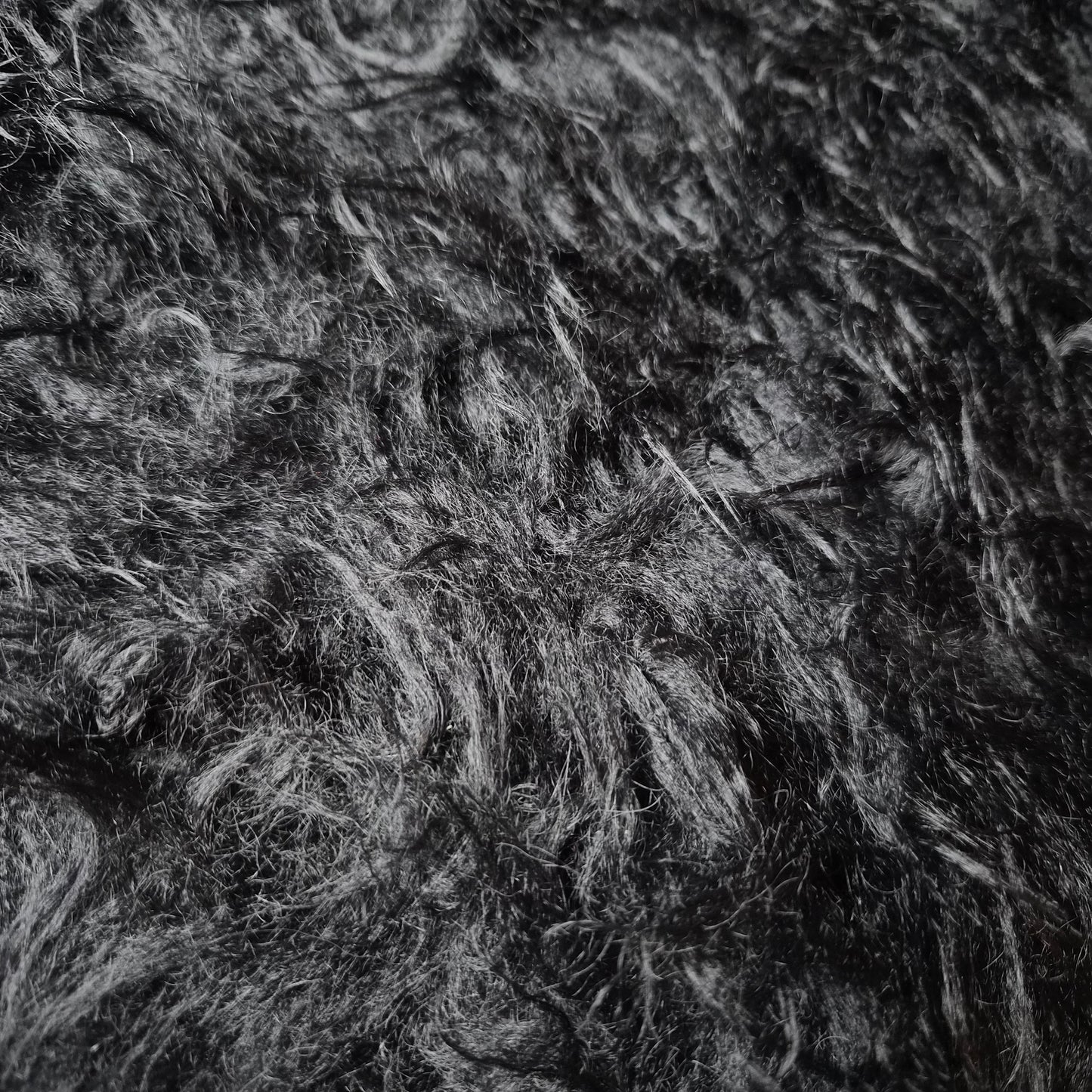 Wolle, Fake Fur, Black Beauty · 145 cm 480g/m2