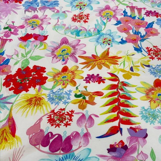 Jersey · Baumwolle · Floral · Pastell · 142 cm