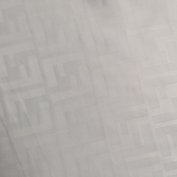 Light gray viscose jacquard fabric with a subtle, repeating F*ndi logo pattern.