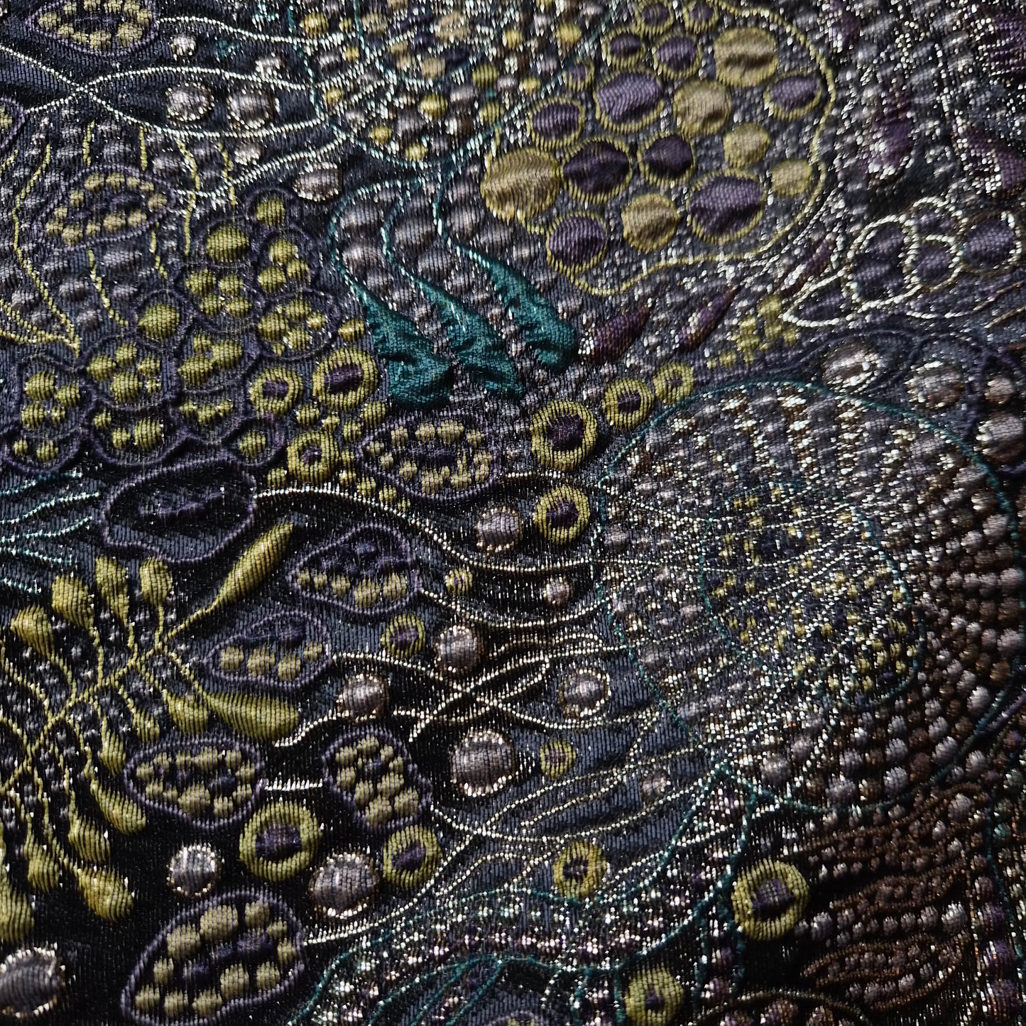 Jacquard · Polyester, Baumwolle · Floral · Grüntöne · 150 cm · 190 g/m² · Meterware