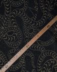 Deadstock Viskosejersey Jacquard, G*cci – Schwarz mit goldenem Lurex-Schlangenmuster (Breite 147 cm) (M1X2X08)