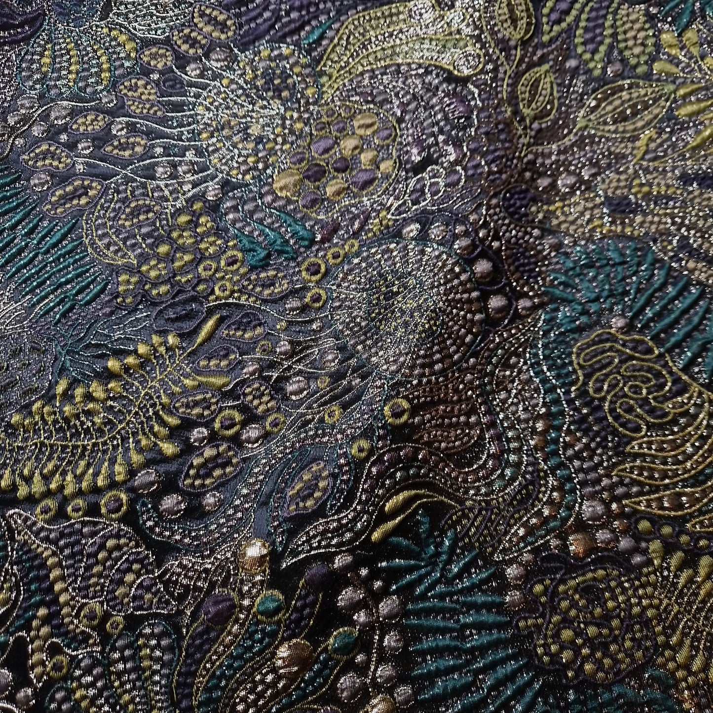 Jacquard · Polyester, Baumwolle · Floral · Grüntöne · 150 cm · 190 g/m² · Meterware