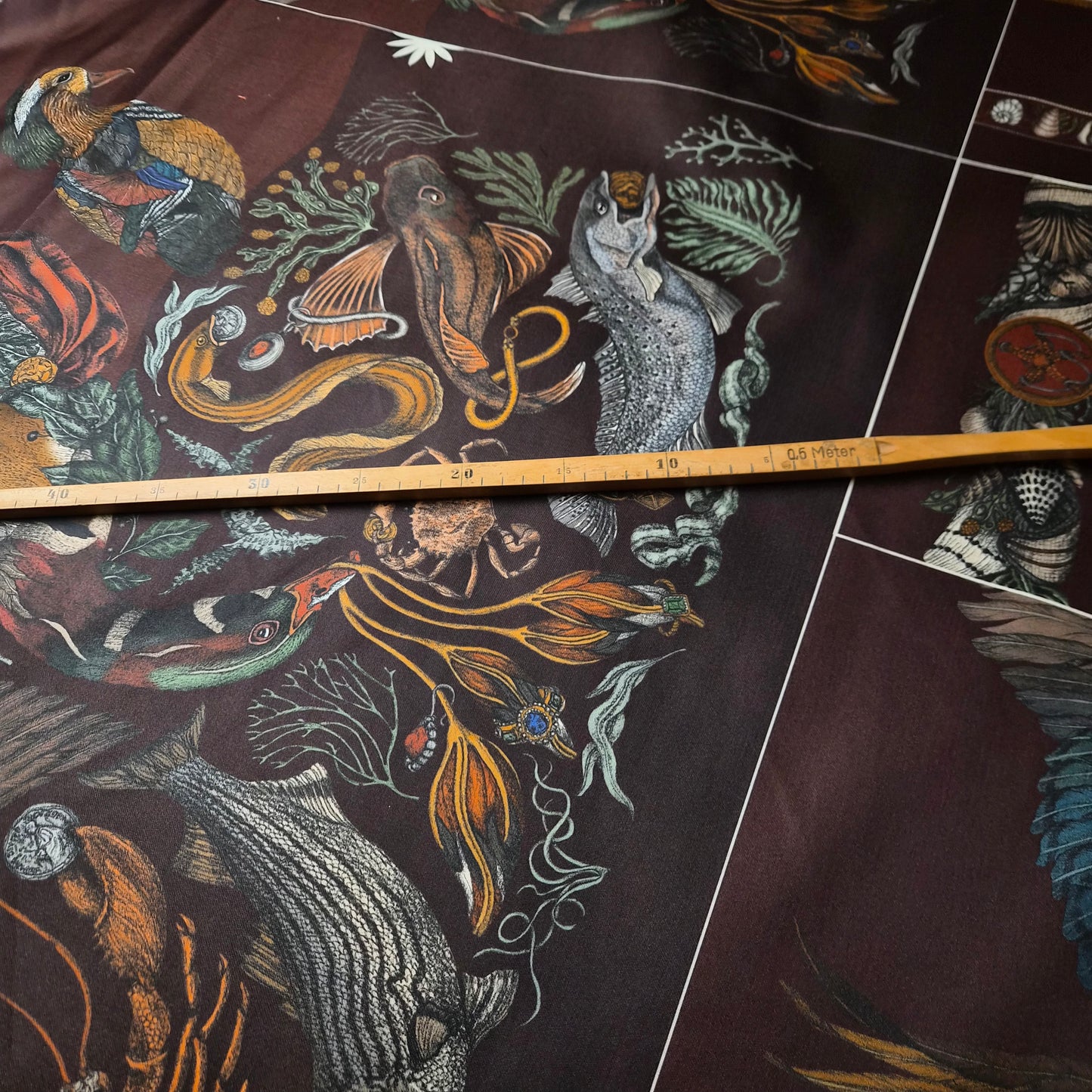 Panel, Seide, Wolle, Bitter Chocolate · 250×140 cm