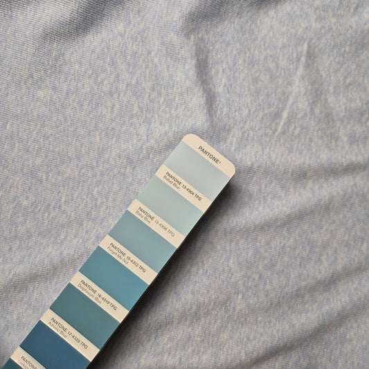 Feinripp · Baumwolle, Kaschmir, Elasthan · Melange · Pantone Baby Blue · 85 cm · 270 g/m² · Meterware