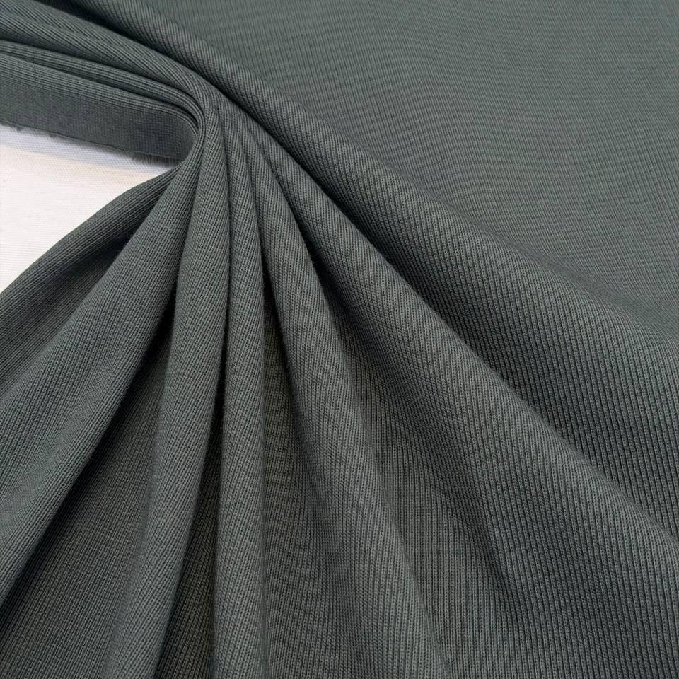 Kombipaket · Sweat & Bündchen · Baumwolle · Uni · Darkest Spruce · Stoff 100×190 cm · Bündchen 150×120 cm