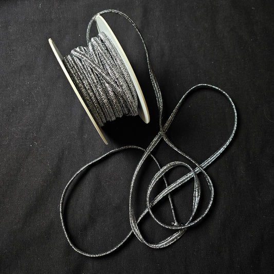 Band, Kunstfaser, Lurex, Silber · 5mm