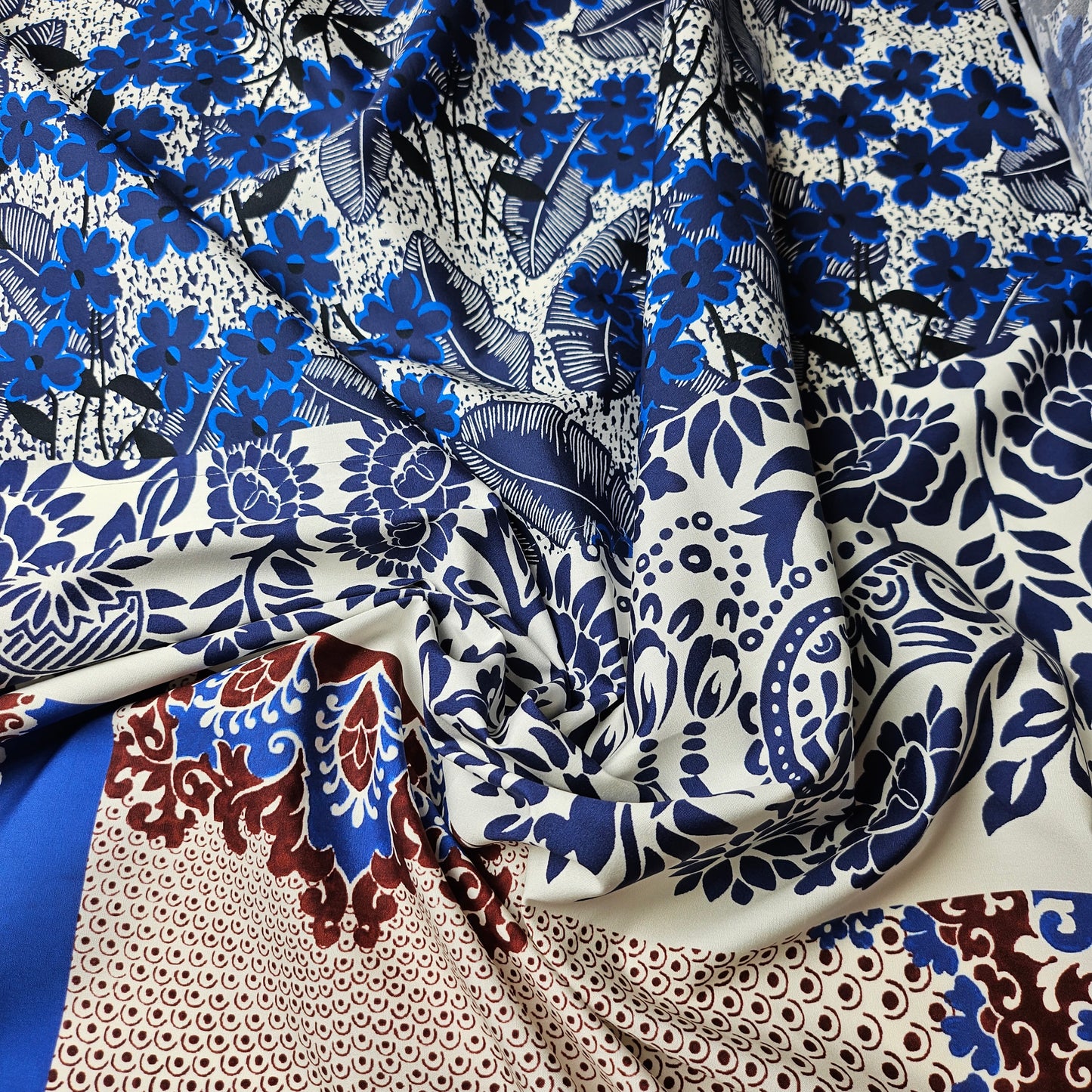 Panel · Poplin · Baumwolle · Floral · Pantone Star White · 95×150 cm