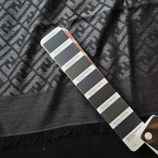Schal, Seide, Wolle, Black Sand · 70×200 cm