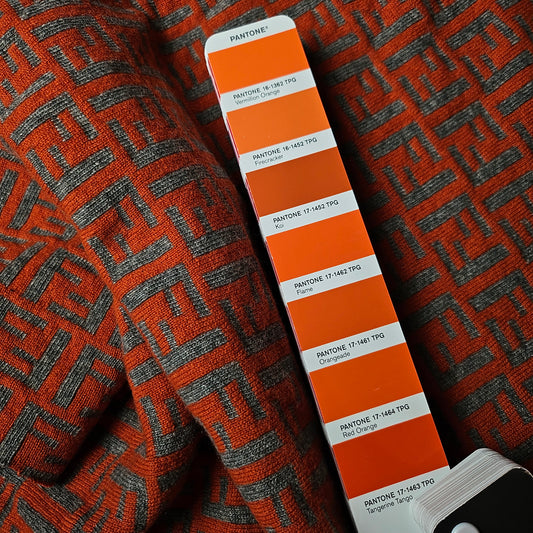 Wolle, Strickstoff, Doubleface, Pantone Koi · 100 cm