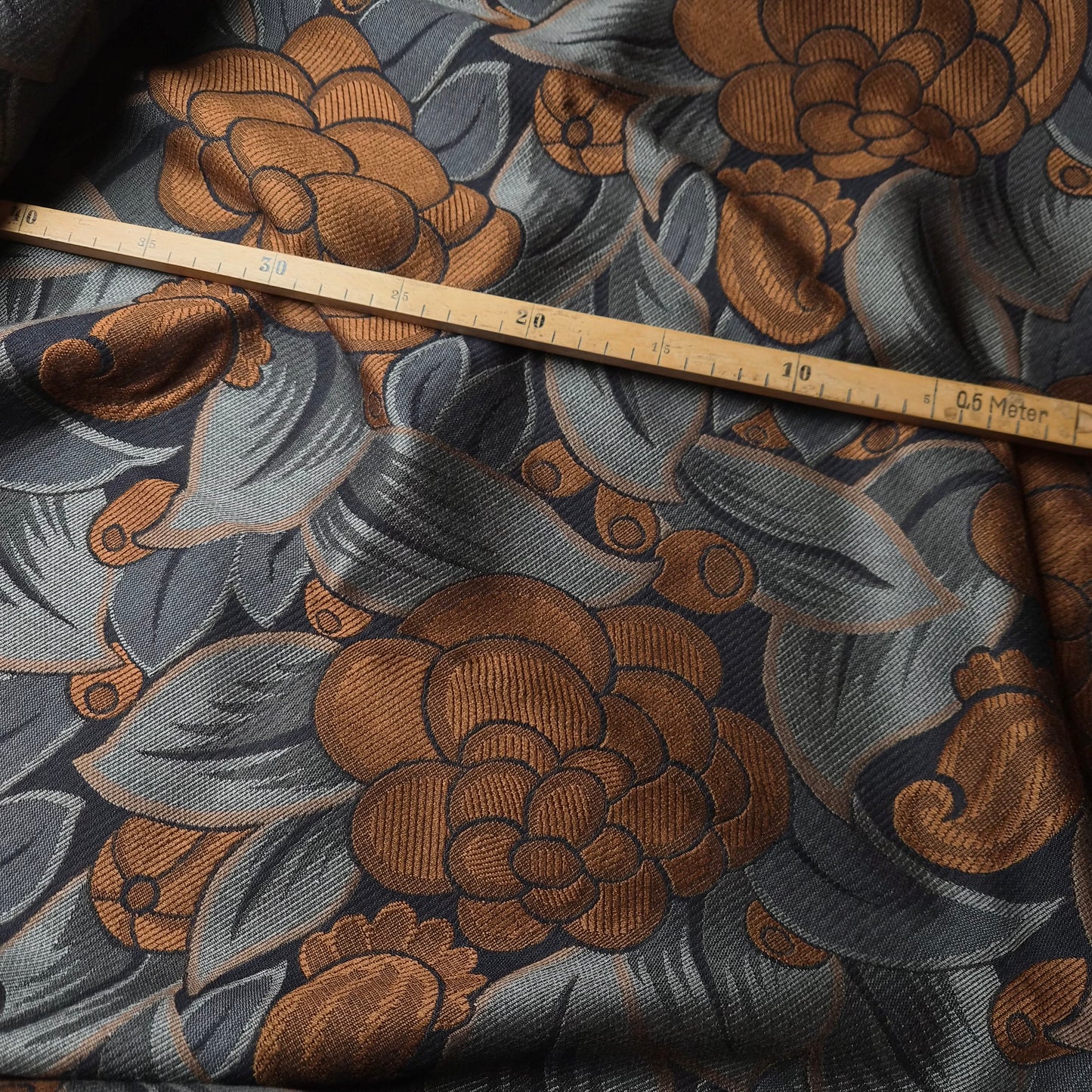 Einzelstück · Jacquard · Baumwolle · Paisley · Blau · 150×140 cm