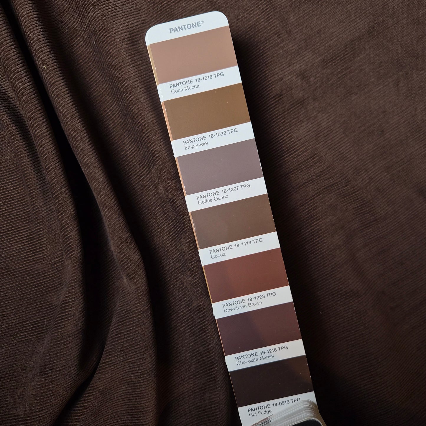 Meterware · Cord · Baumwolle · Uni · Pantone Hot Fudge · 150 cm · 200 g/m²