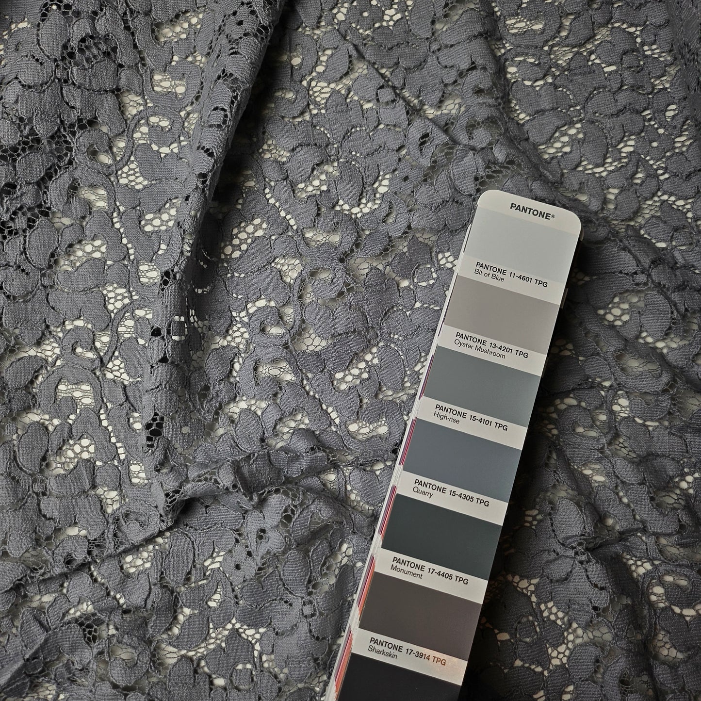 Spitze · Baumwolle · Floral · Pantone High-Rise · 140 cm · 170 g/m² · Meterware